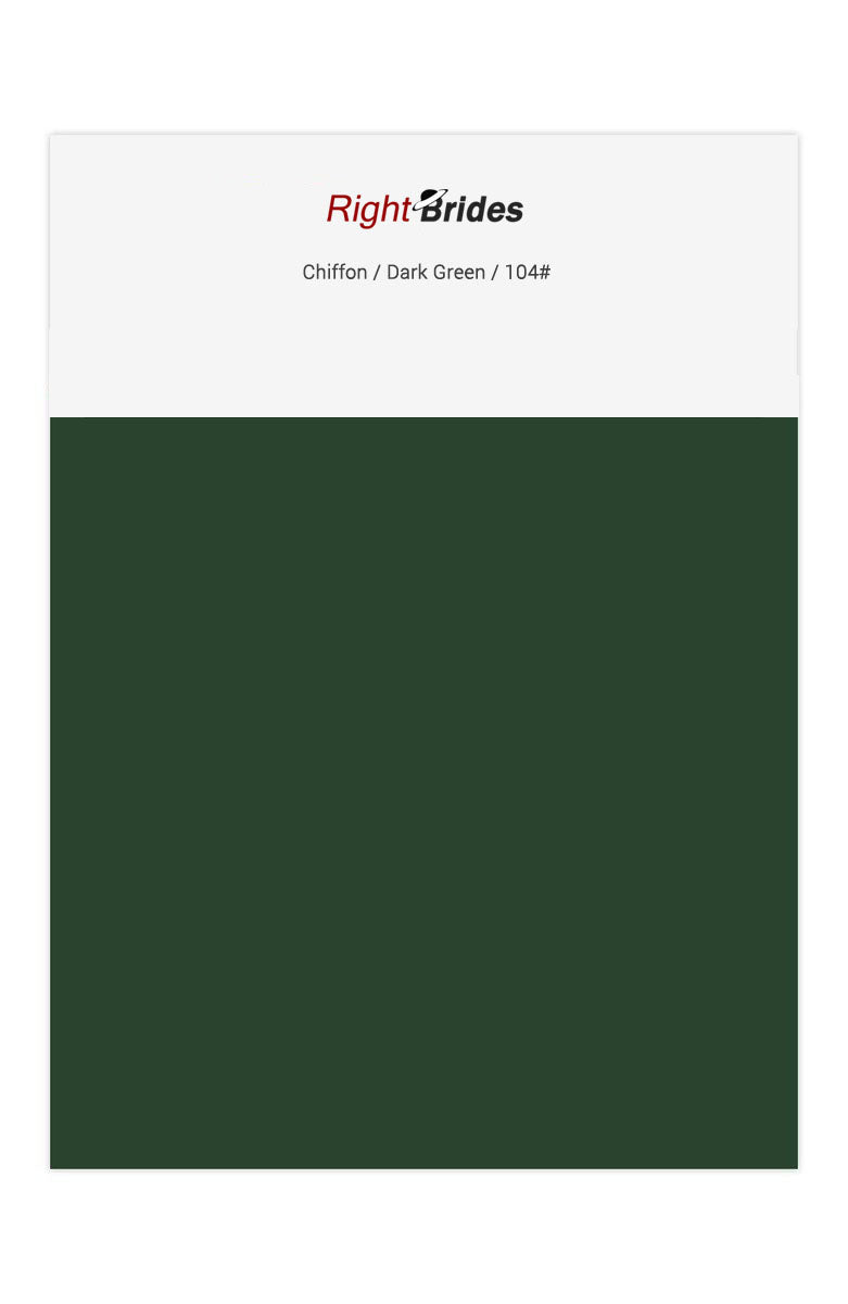 Dark Green Color Swatches for Chiffon Bridesmaid Dresses