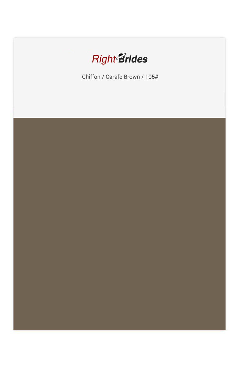Carafe Brown Color Swatches for Chiffon Bridesmaid Dresses
