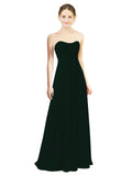 Ever Green A-Line Sweetheart Strapless Long Bridesmaid Dress Melany