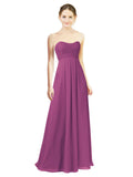 Wild Berry A-Line Sweetheart Strapless Long Bridesmaid Dress Melany