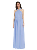 Long A-Line V-Neck Sleeveless Lavender Chiffon Bridesmaid Dress Harris