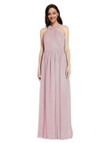Long A-Line V-Neck Sleeveless Primrose Chiffon Bridesmaid Dress Harris