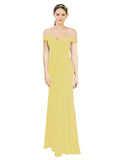 Daffodil Mermaid Off the Shoulder Sleeveless Long Bridesmaid Dress Carolyn