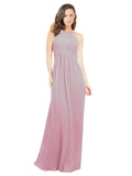 Primrose A-Line Halter Sleeveless Long Bridesmaid Dress Robyn