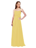 Daffodil A-Line Spaghetti Straps Sleeveless Long Bridesmaid Dress Catie
