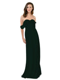 Ever Green A-Line Strapless Sweetheart Off the Shoulder Long Bridesmaid Dress Jamila