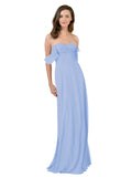 Lavender A-Line Strapless Sweetheart Off the Shoulder Long Bridesmaid Dress Jamila