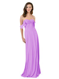 Violet A-Line Strapless Sweetheart Off the Shoulder Long Bridesmaid Dress Jamila