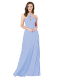 Lavender A-Line Halter Sleeveless Long Bridesmaid Dress Chandler
