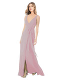Primrose A-Line V-Neck Sleeveless Long Bridesmaid Dress Petra