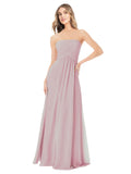Primrose A-Line Strapless Sleeveless Long Bridesmaid Dress Ciel