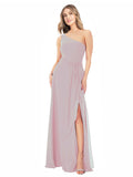 Primrose A-Line One Shoulder Sleeveless Long Bridesmaid Dress Doris