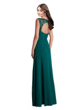 Hunter A-Line V-Neck Floor Length Long Bridesmaid Dress Anastasia