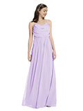Long A-Line Cowl Sleeveless Lilac Chiffon Bridesmaid Dress Jasper