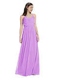 Long A-Line Cowl Sleeveless Violet Chiffon Bridesmaid Dress Jasper