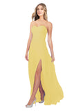 Daffodil A-Line Strapless Sweetheart Sleeveless Long Bridesmaid Dress Fulton
