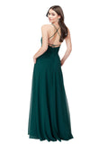 Hunter A-Line V-Neck Sleeveless Long Bridesmaid Dress Cathryn