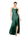 Hunter A-Line Cowl Sleeveless Long Silk like Satin Bridesmaid Dress Alexine