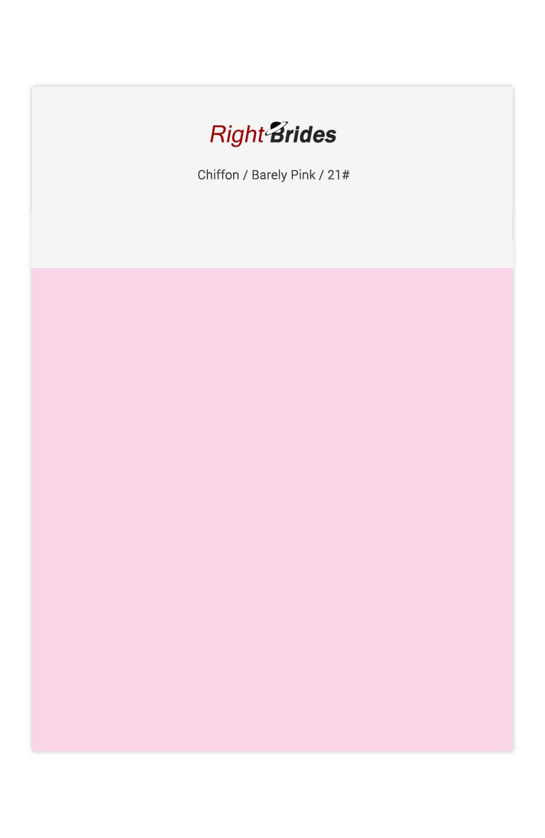 Barely Pink Color Swatches for Chiffon Bridesmaid Dresses