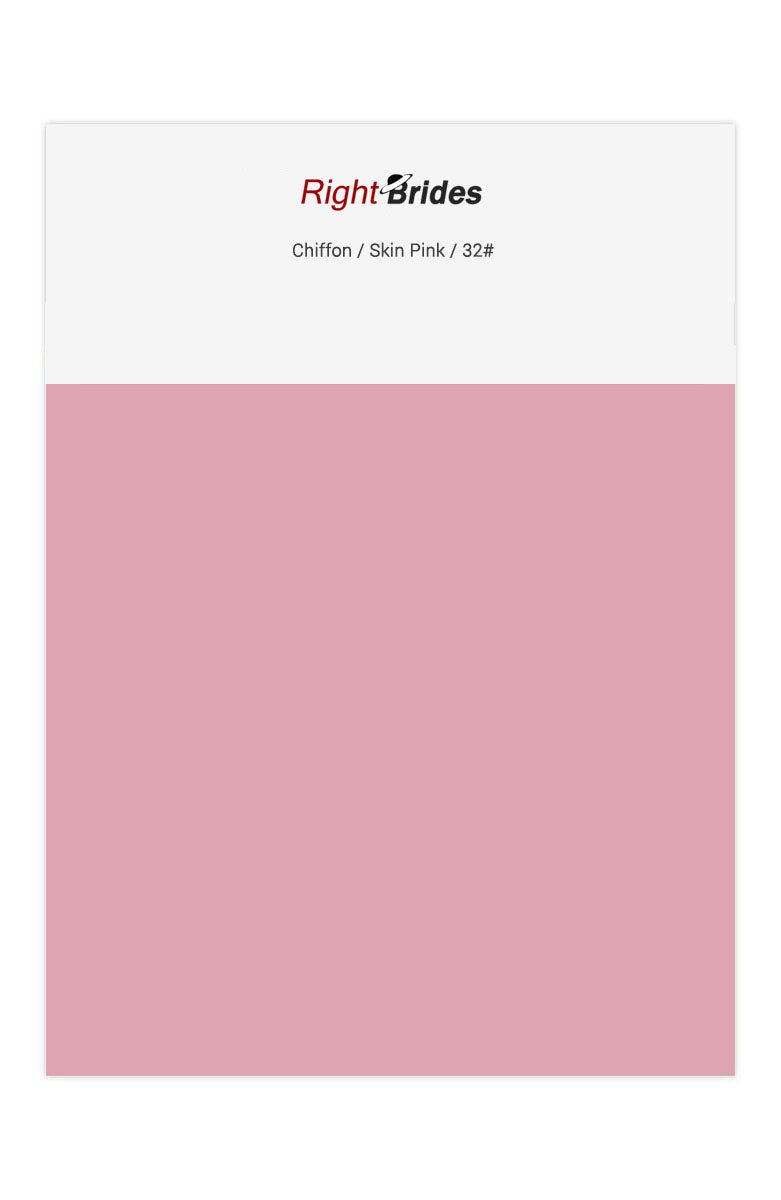 Skin Pink Color Swatches for Chiffon Bridesmaid Dresses