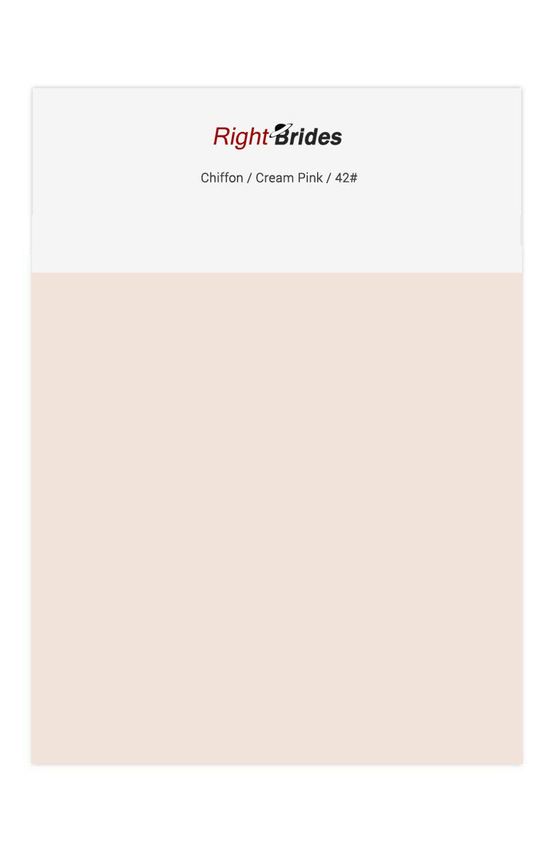 Cream Pink Color Swatches for Chiffon Bridesmaid Dresses