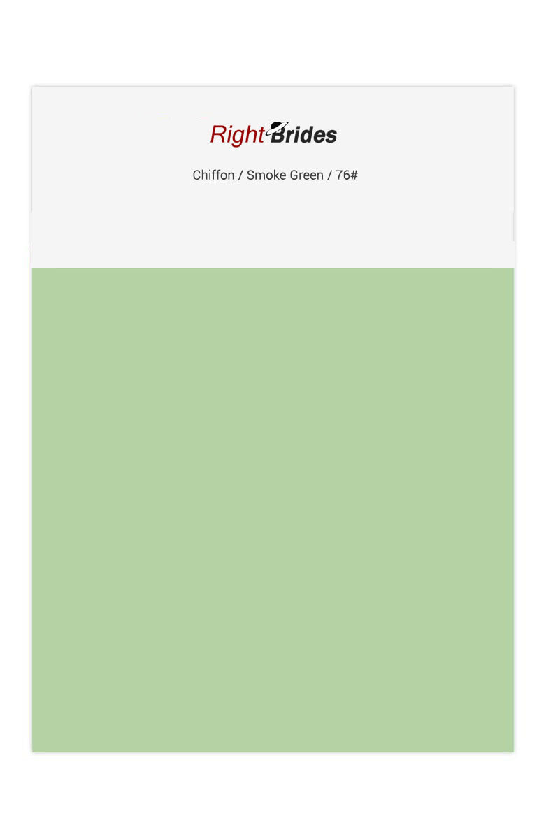 Smoke Green Color Swatches for Chiffon Bridesmaid Dresses
