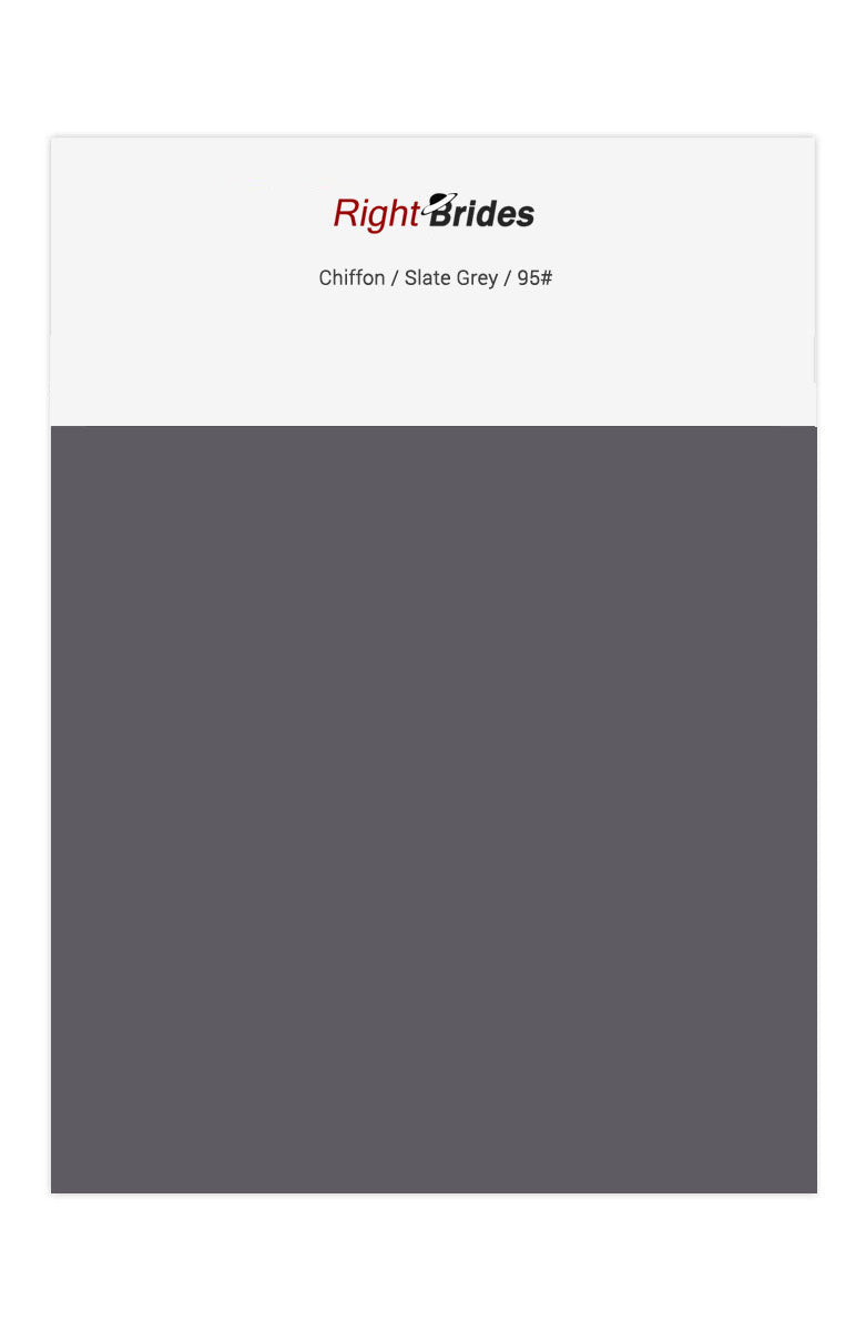 Slate Grey Color Swatches for Chiffon Bridesmaid Dresses