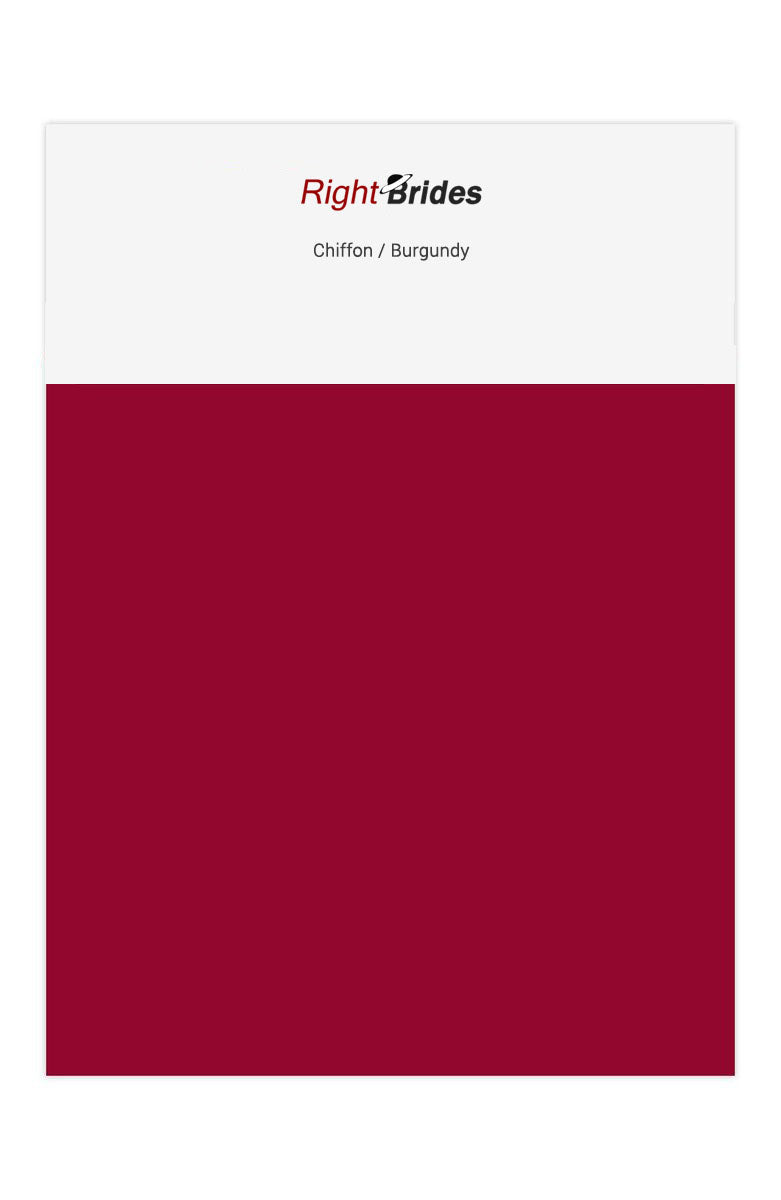 Burgundy Color Swatches for Chiffon Bridesmaid Dresses