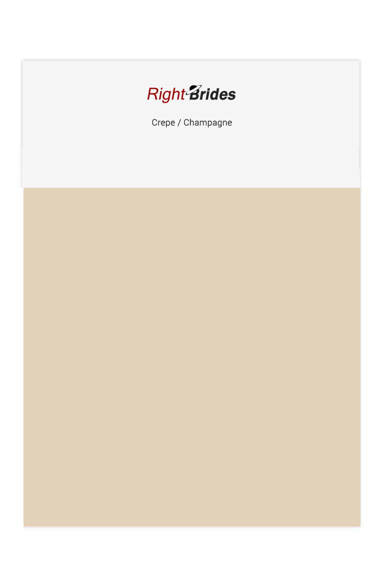 Champagne Color Swatches for Crepe Bridesmaid Dresses