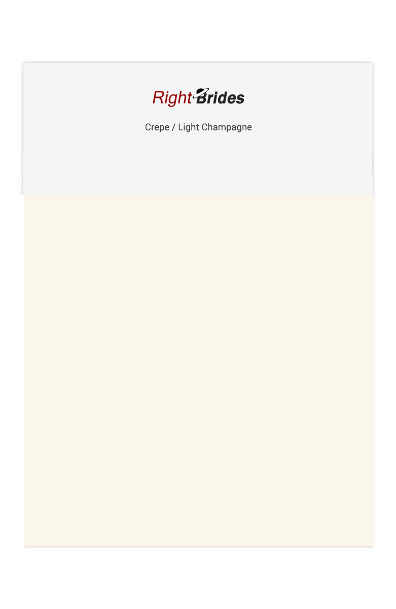 Light Champagne Color Swatches for Crepe Bridesmaid Dresses