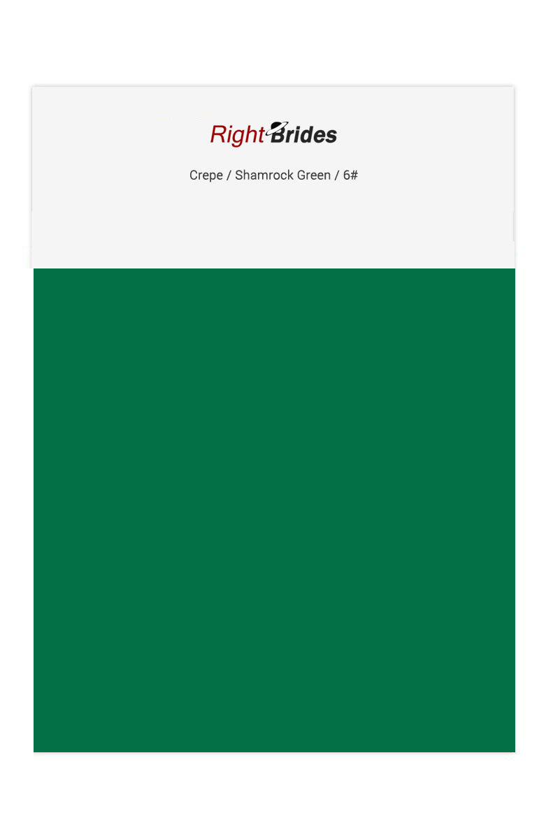 Shamrock Green Color Swatches for Crepe Bridesmaid Dresses