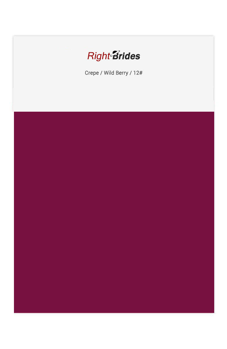 Wild Berry Color Swatches for Crepe Bridesmaid Dresses