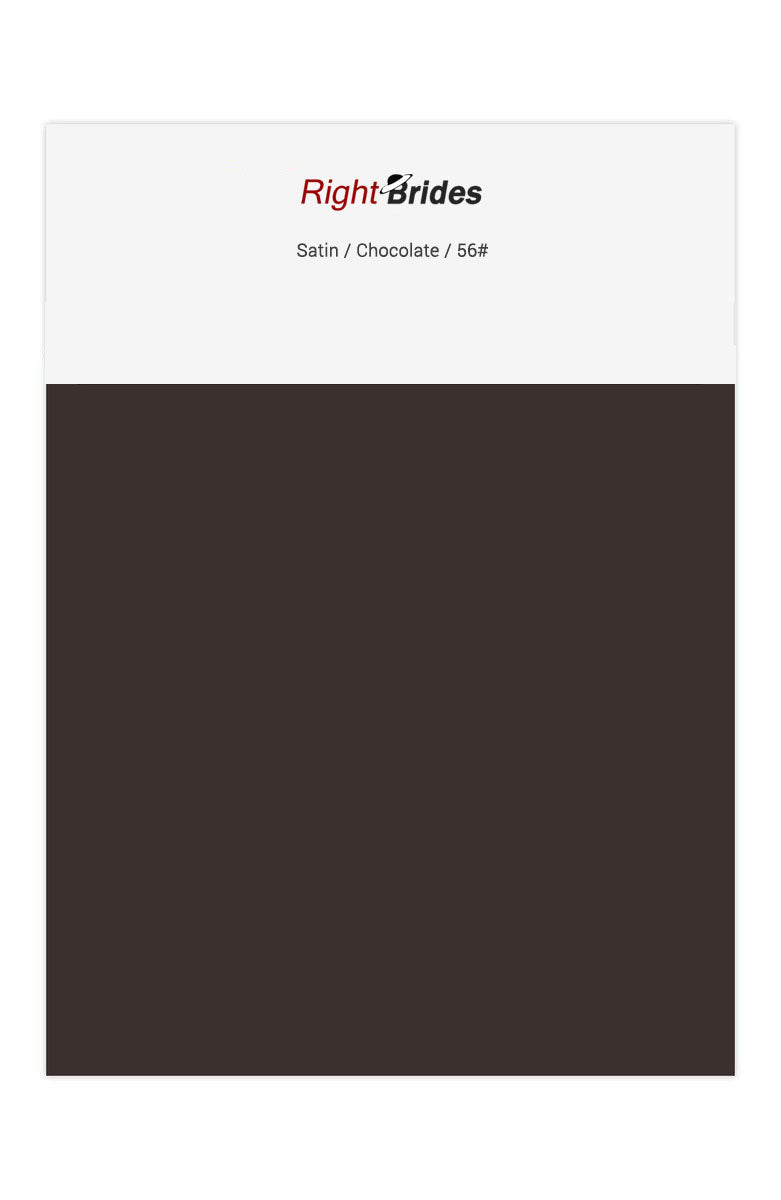 Chocolate Color Swatches for Satin Bridesmaid Dresses