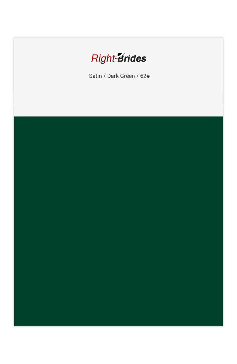 Dark Green Color Swatches for Satin Bridesmaid Dresses