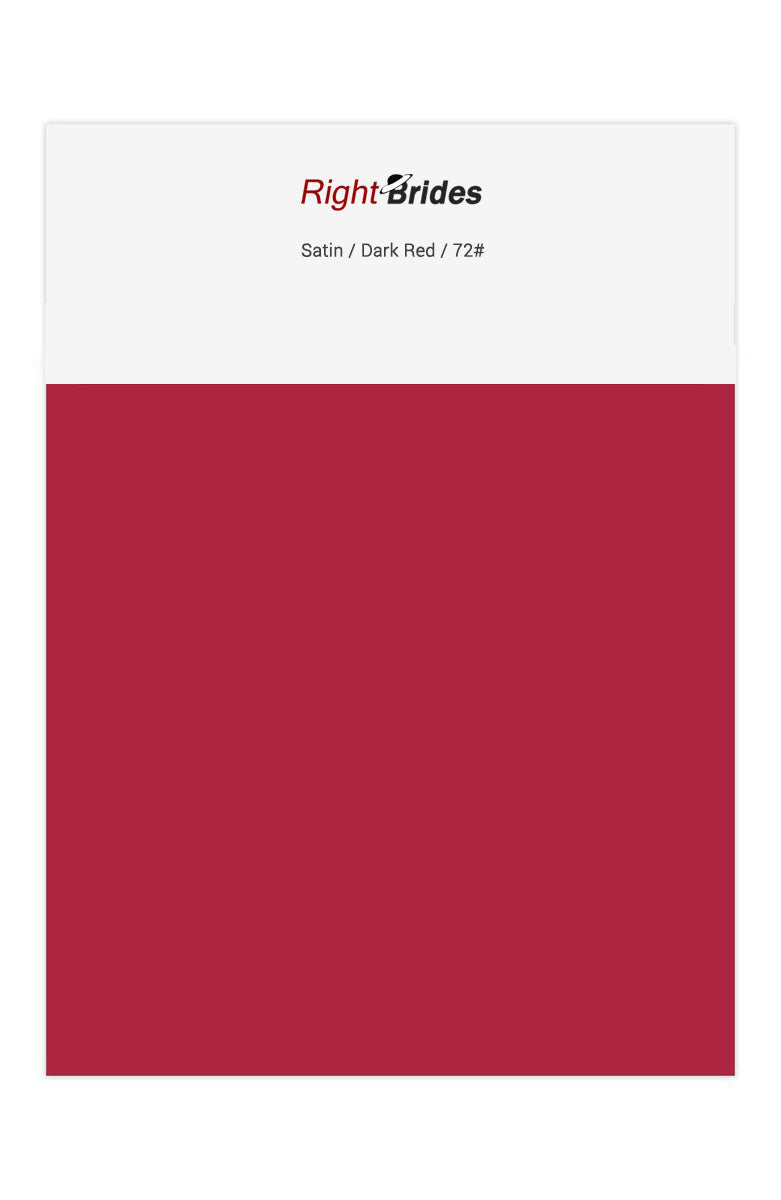 Dark Red Color Swatches for Satin Bridesmaid Dresses