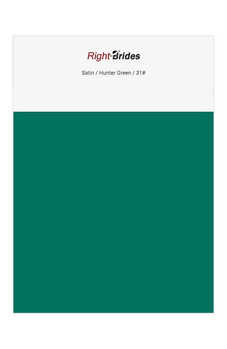 Hunter Color Swatches for Satin Bridesmaid Dresses