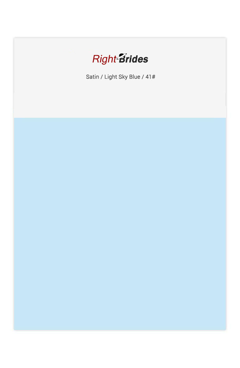 Light Sky Blue Color Swatches for Satin Bridesmaid Dresses