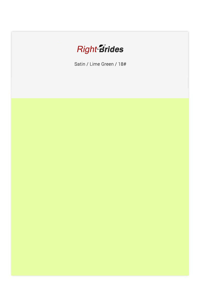 Lime Green Color Swatches for Satin Bridesmaid Dresses