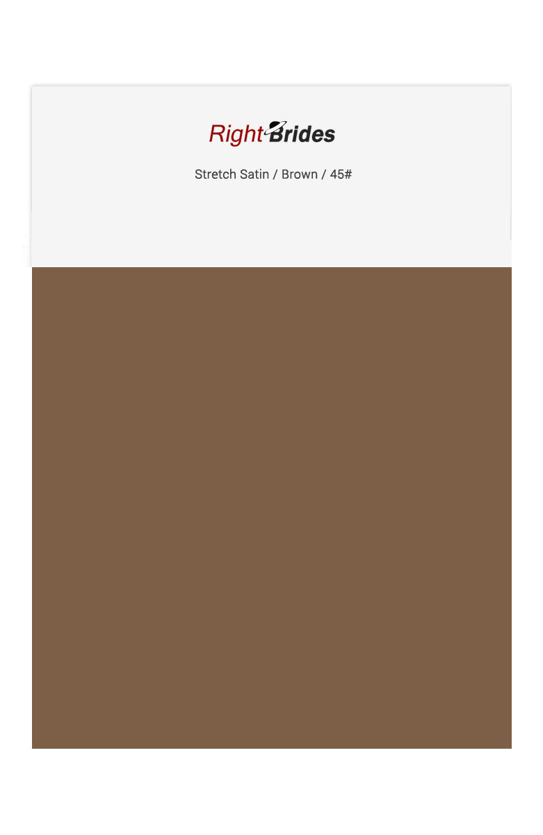 Brown Color Swatches for Stretch Satin Bridesmaid Dresses