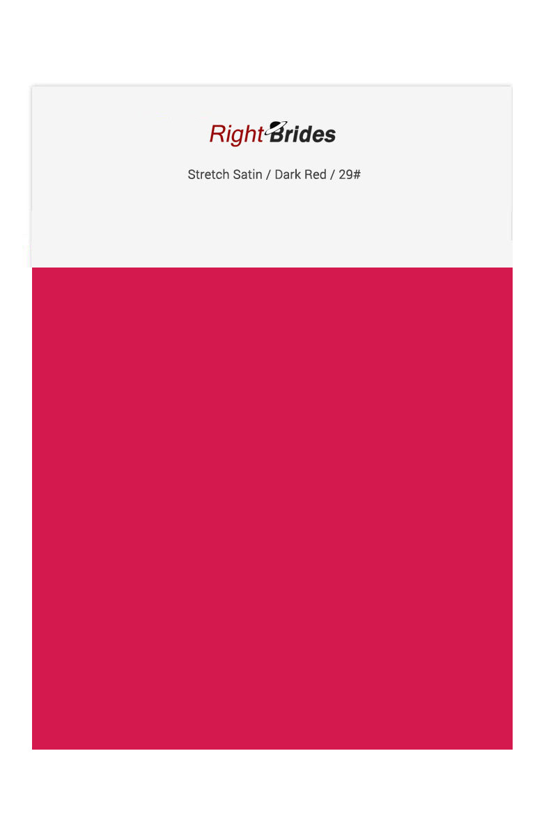Dark Red Color Swatches for Stretch Satin Bridesmaid Dresses
