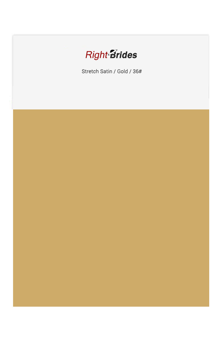 Gold Color Swatches for Stretch Satin Bridesmaid Dresses