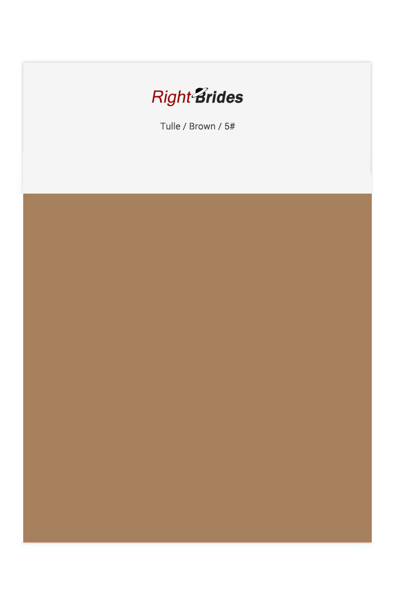 Brown Color Swatches for Tulle Bridesmaid Dresses