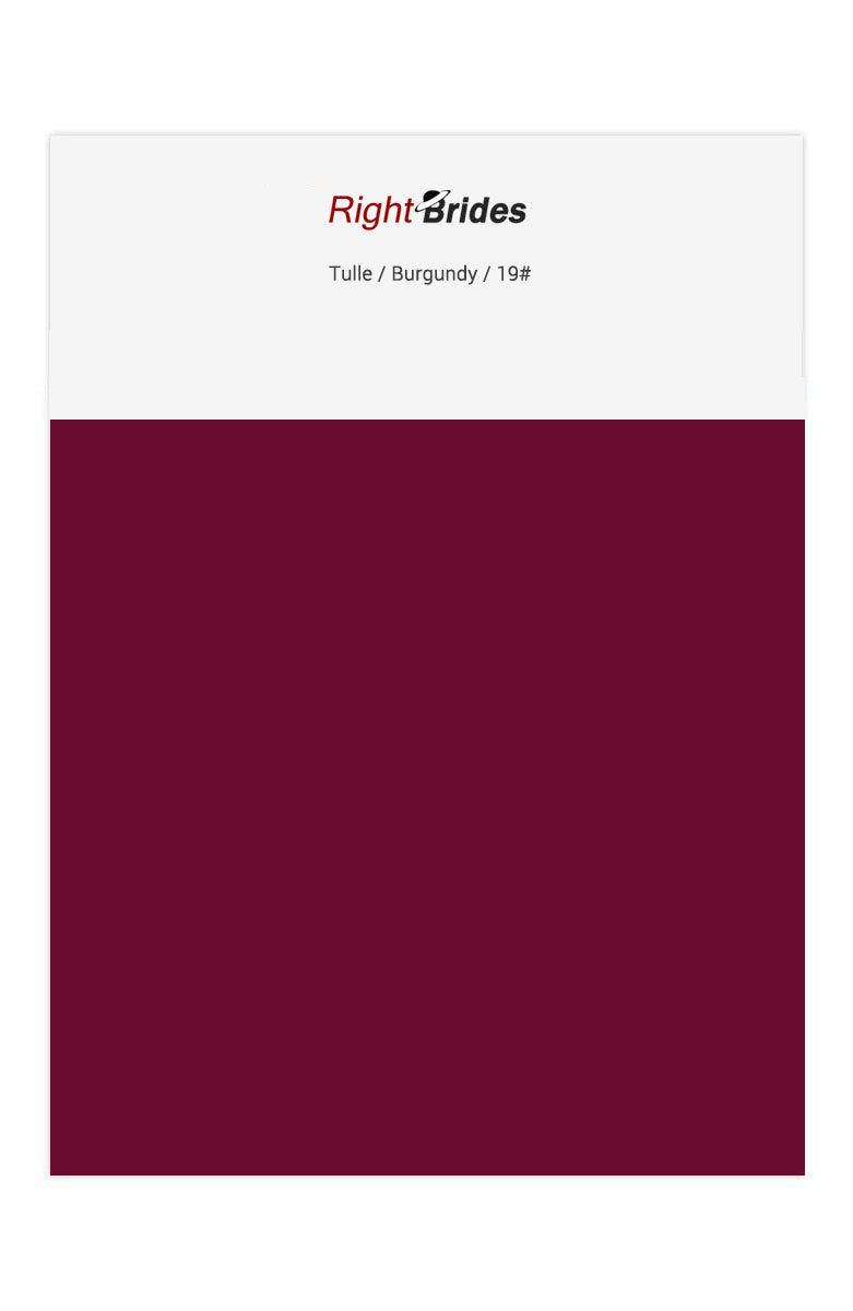 Burgundy Color Swatches for Tulle Bridesmaid Dresses