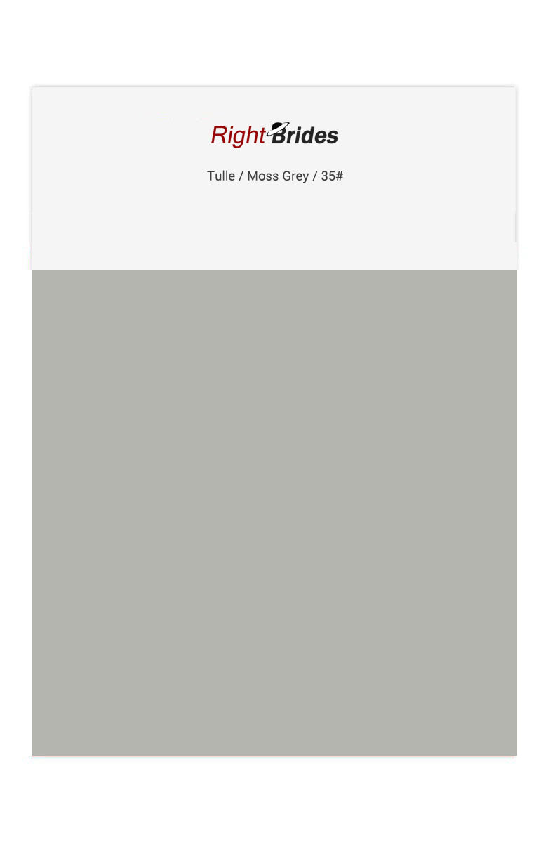 Moss Grey Color Swatches for Tulle Bridesmaid Dresses