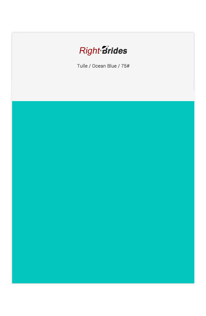 Ocean Blue Color Swatches for Tulle Bridesmaid Dresses